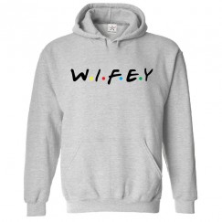 Wifey Classic Womens Adults Pullover Hoodie For Wives			 									 									